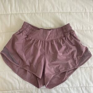 Pink lululemon hotty hot shorts